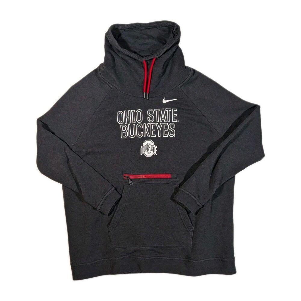 NIKE Ohio State Buckeyes Hoodie Hooded Sweatshirt Adult XL Turtle Neck